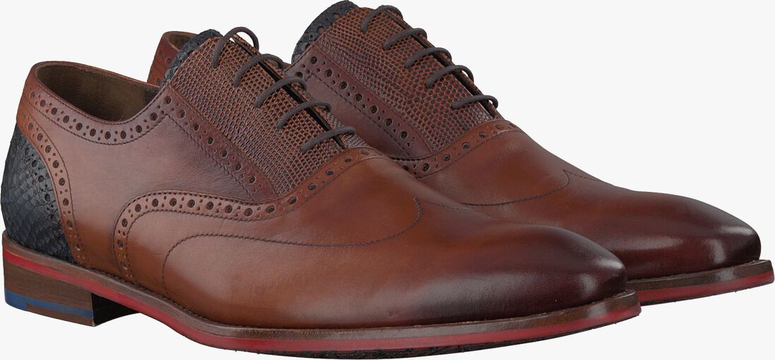 FLORIS VAN BOMMEL cognac floris van bommel nette schoenen sfm-30229