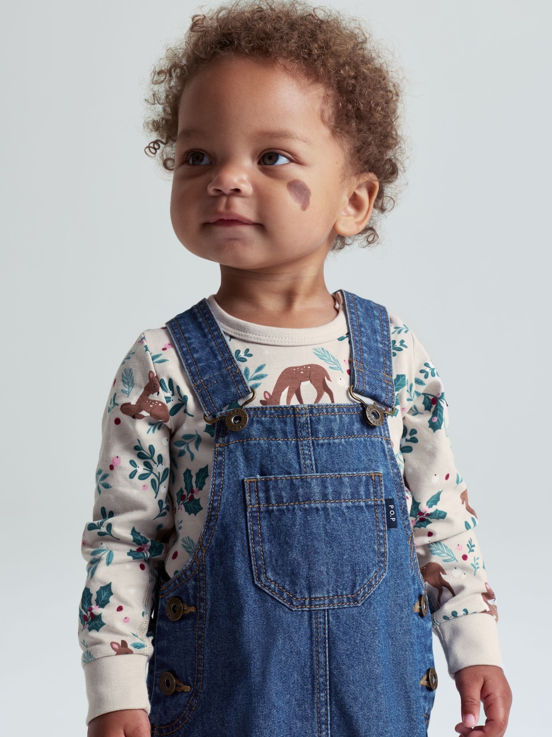 Polarn O. Pyret Cotton Denim Dungaree Dress