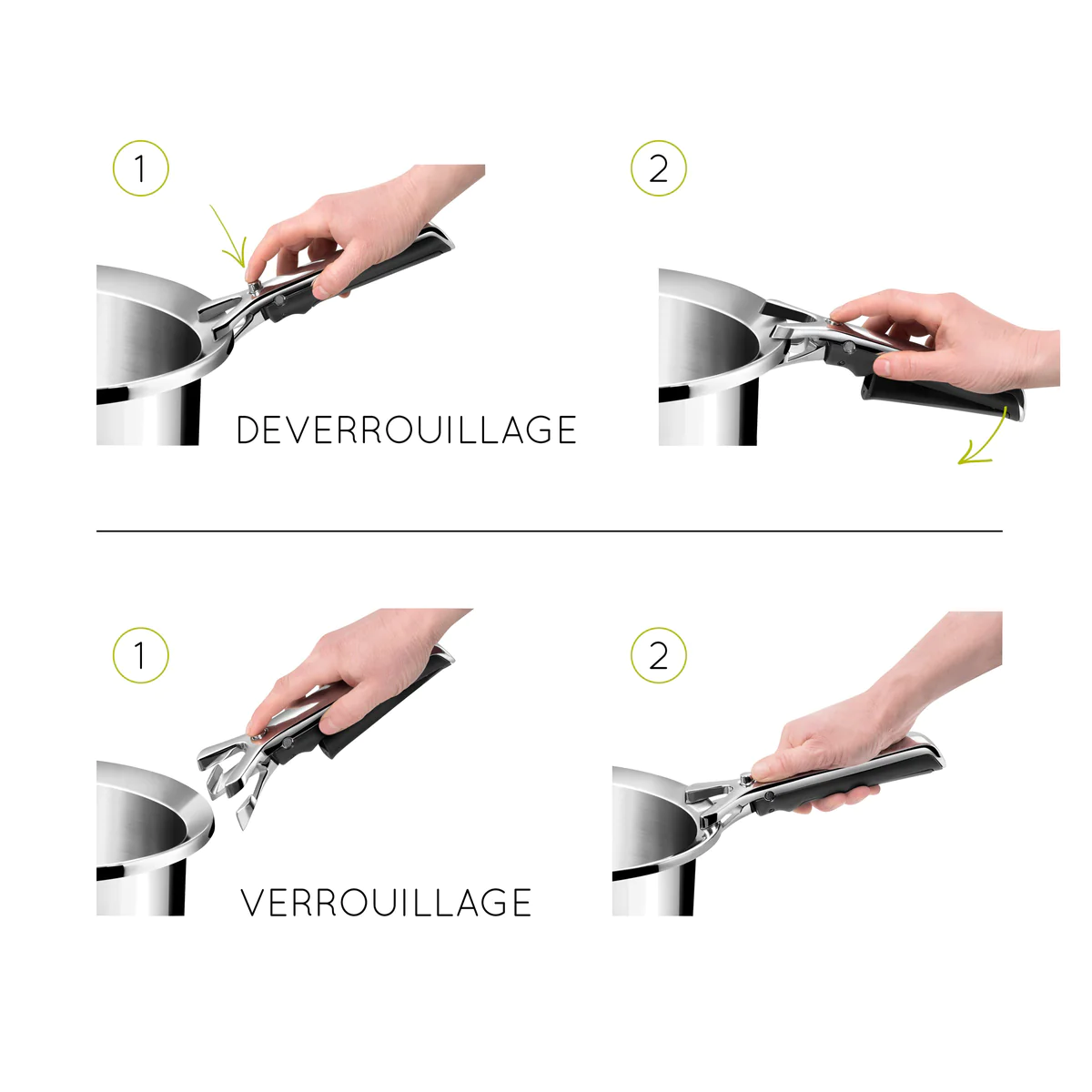 Ycône - Poignée amovible Smartlock Cuisinox