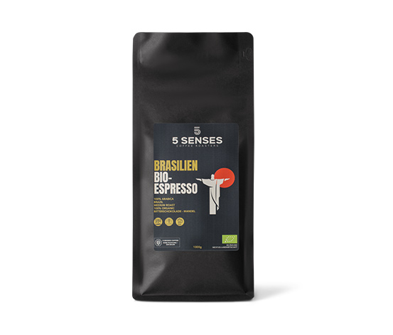 5 Senses - Brazil Bio-Espresso - 1 kg Ganze Bohne