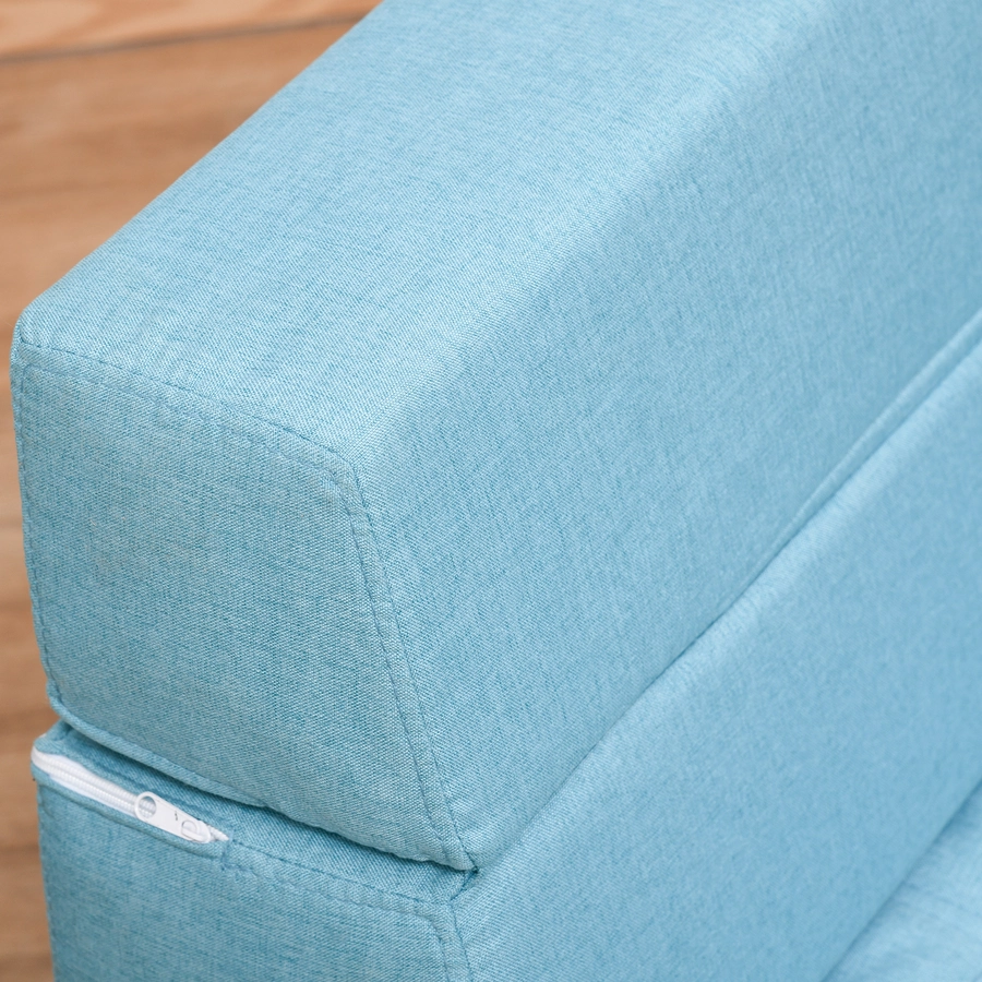 HOMCOM Schlafsessel mit waschbarem Kissen blau