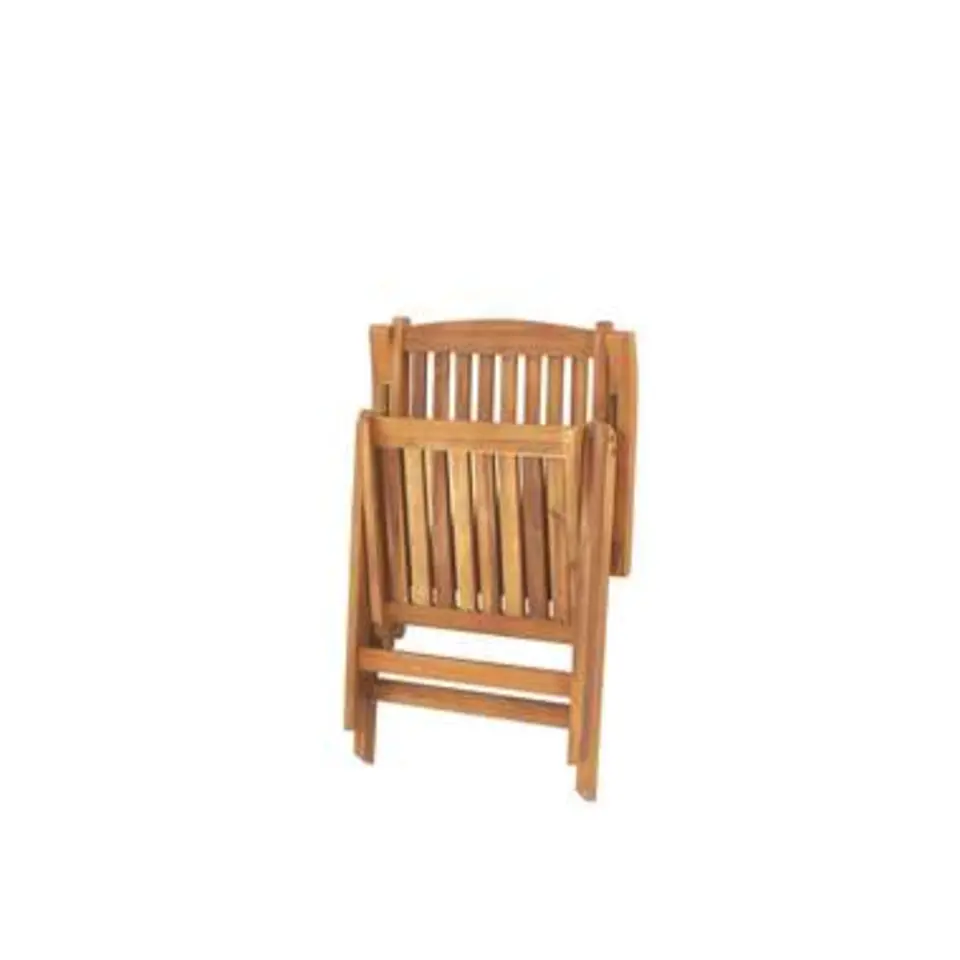 JAVA - Tuinset voor 6 - Lichte houtkleur/Wit - Acaciahout