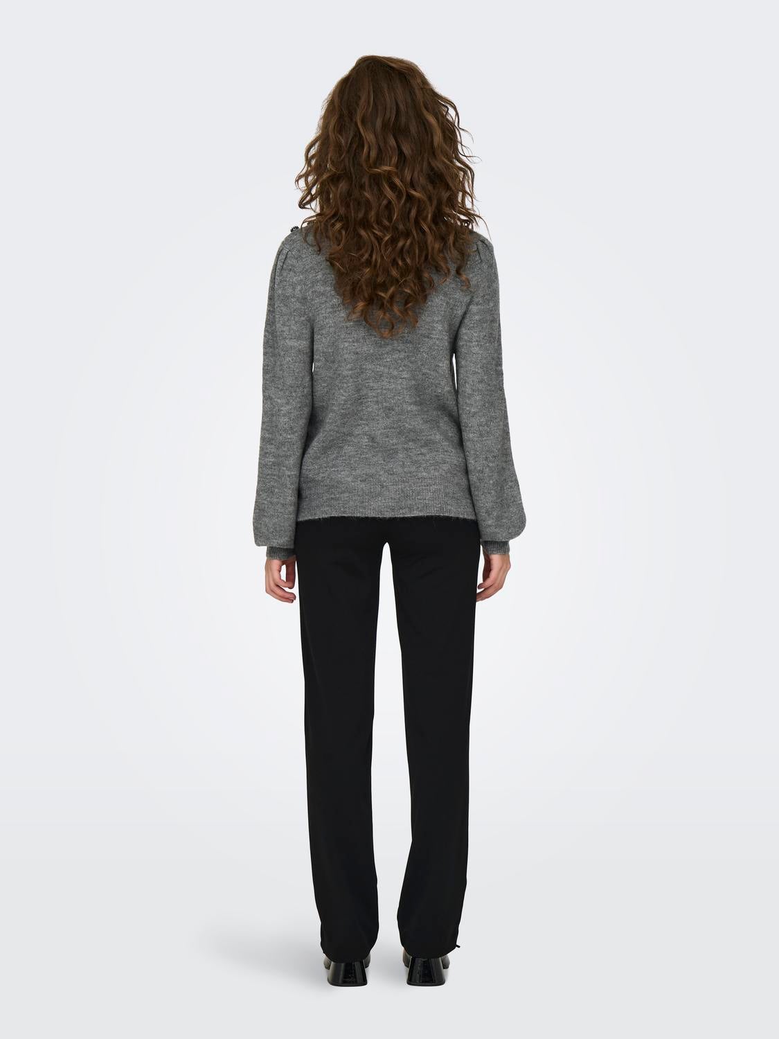 JDYELANORA Strickpullover Dark Grey Melange