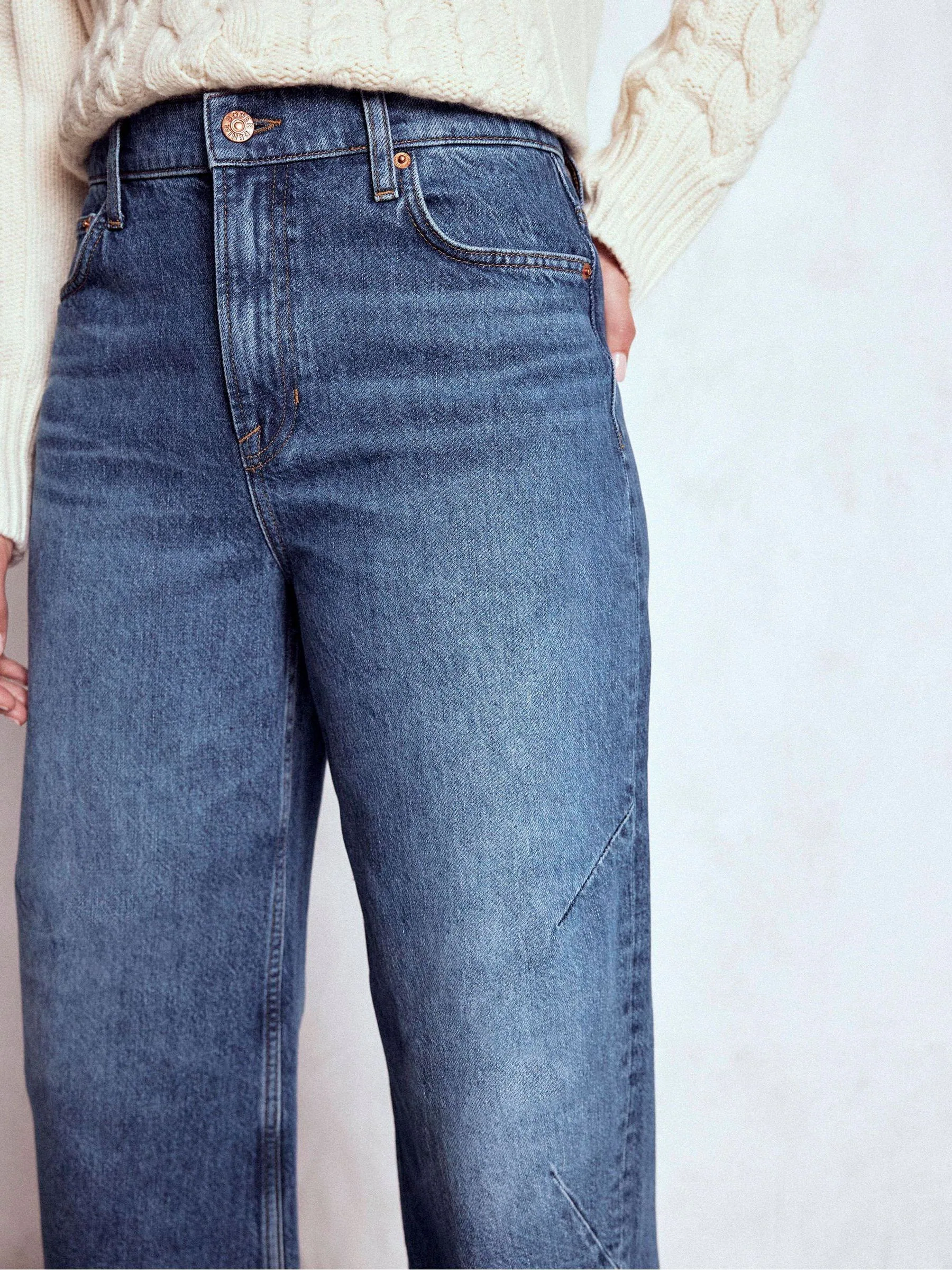 Boden Full Length Barrel Leg Jeans