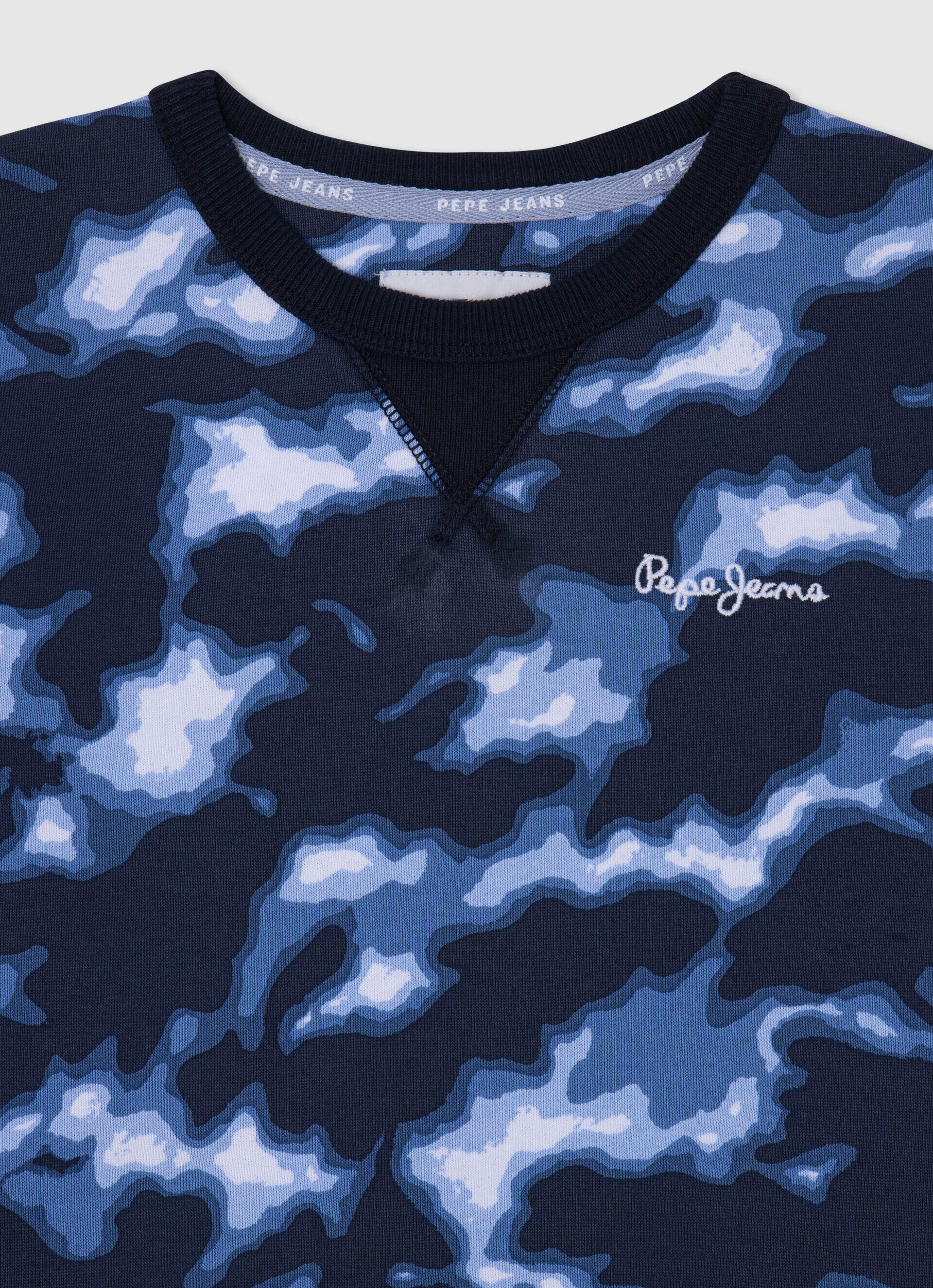 MOLETOM COM ESTAMPA CAMUFLADA - azul Dulwich