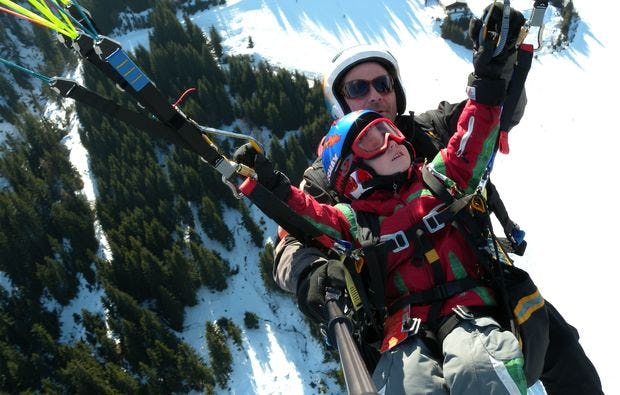 Gleitschirm-Tandemflug am Lärchfilzkogel