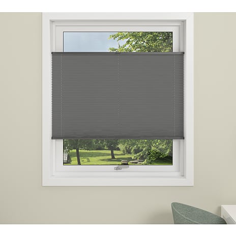 DEBEL Touch Split Plisségardin 120x160 cm - grå