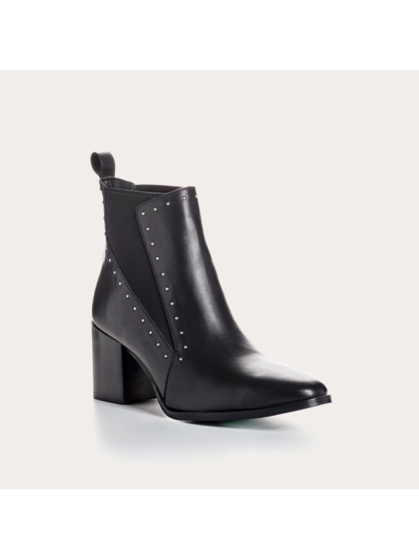 Bottines Zita Cuir Noir - Reqins