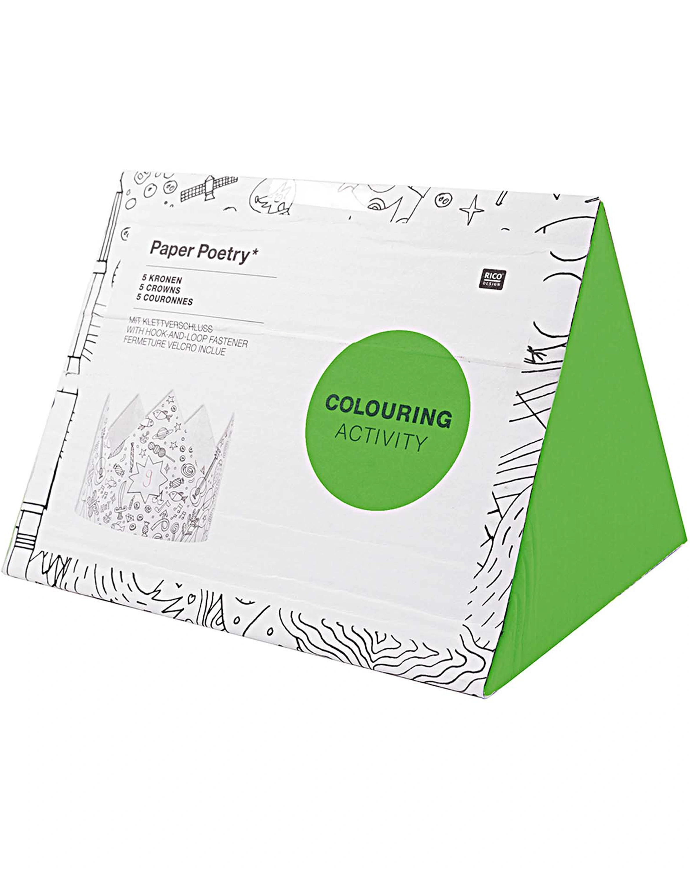 Papier-Kronen COLOURING ACTIVITY 5er-Pack