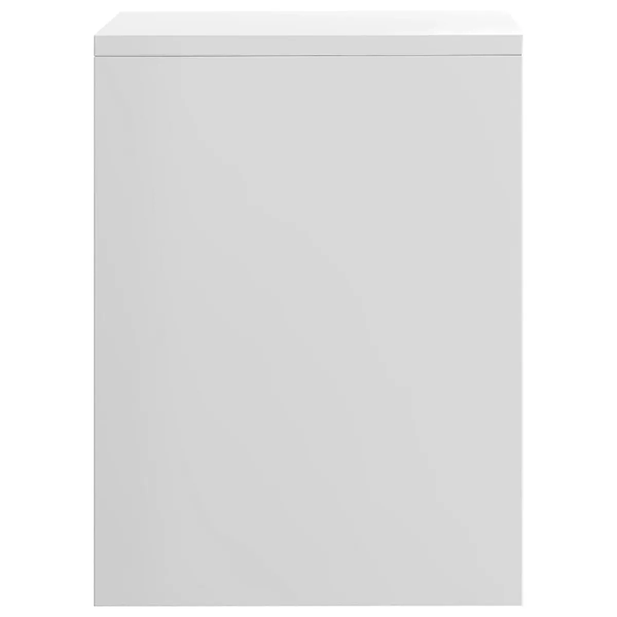 VIDAXL Table de Chevet Blanc Brillant
