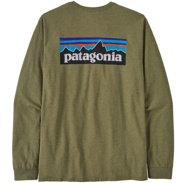 T-shirt PATAGONIA M'S L/S P-6 LOGO RESPONSIBILI-TEE BUCKHORN GREEN