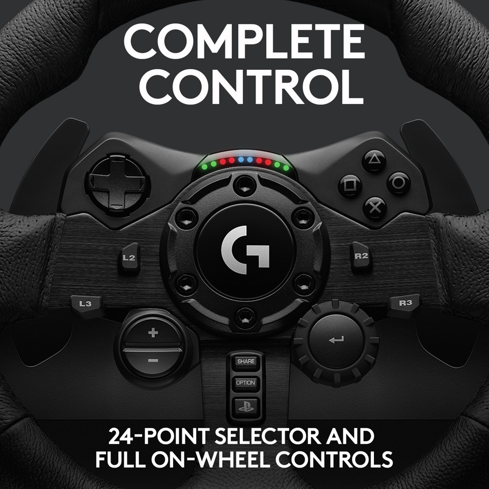 Logitech - G923 Driving Force Racing til PS5, PS4 og PC