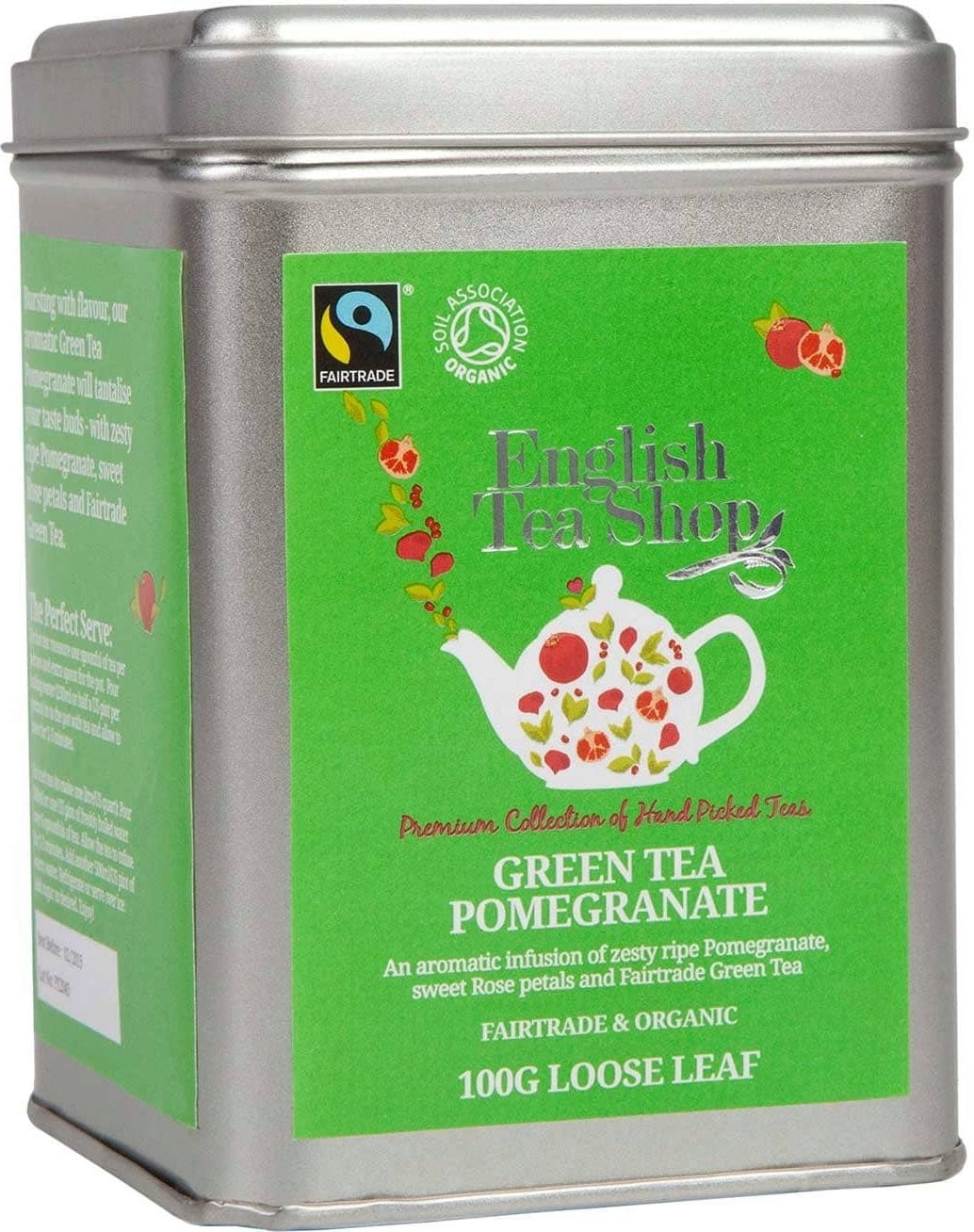English Tea Shop  Bio Grüner Tee Granatapfel - Fairtrade, Lose (100 g)