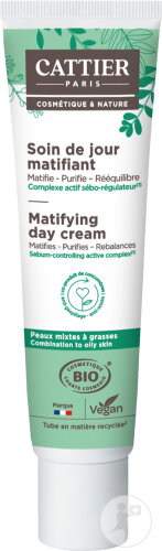 Cattier Soin De Jour Matifiant Peaux Mixtes À Grasses 40ml