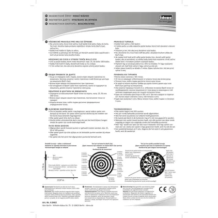 Idena Magnet-Dart mit 6 Pfeilen