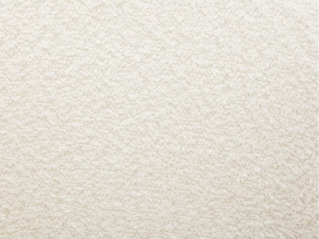 Lot de 2 chaises avec accoudoirs en tissu bouclette et bois d'hévéa - Blanc et naturel - SOLUNA