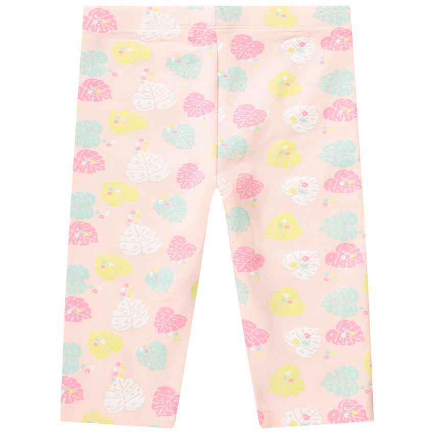 Corsaire en jersey avec imprimé fantaisie pour bébé fille - Rose