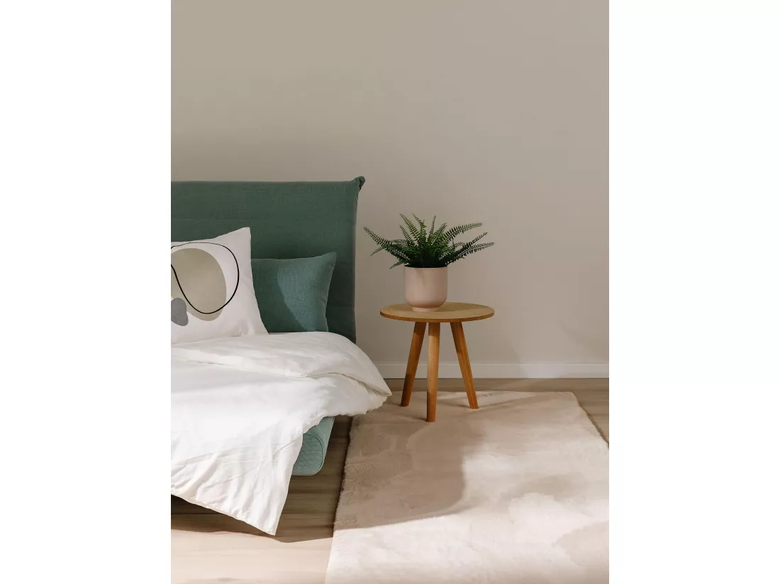 Tapis en fausse fourrure Furry Beige 80x300 cm