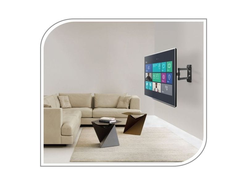 PureMounts Wandhalterung PM-FM12-400 Schwarz Neig- und schwenkbarer TV-Halter
