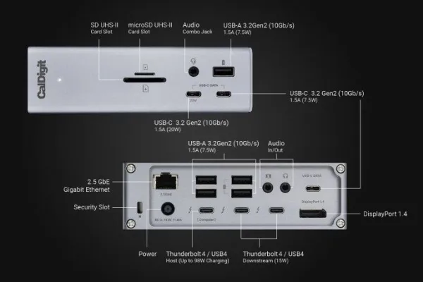 CalDigit - Thunderbolt kabel (han) - 70 cm
