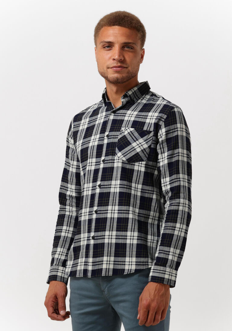 BUTCHER OF BLUE blauwe butcher of blue casual overhemd robbins mid check shirt