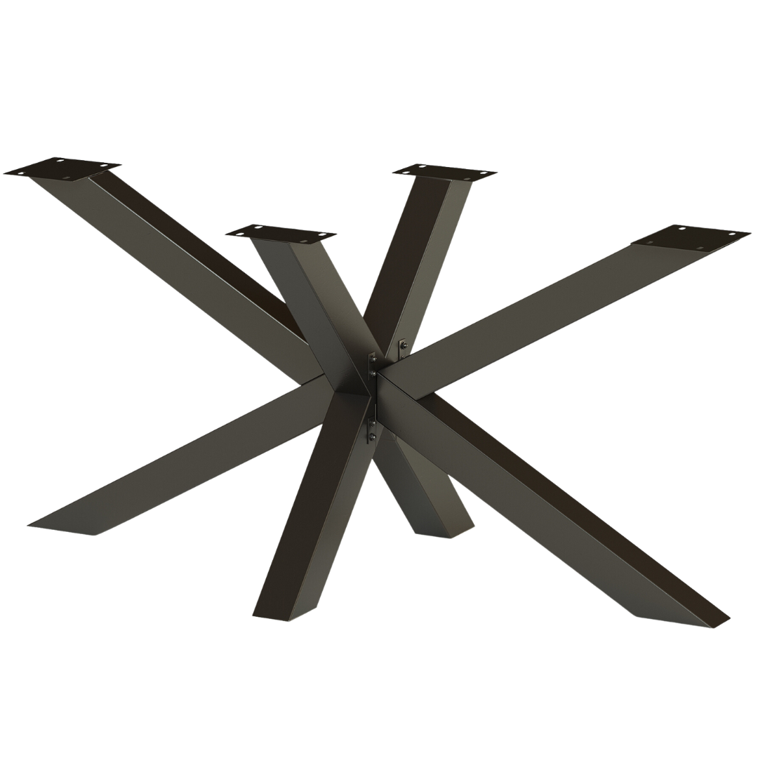 holz4home® Hora Spider Tischgestell Mittelfuß metall schwarz