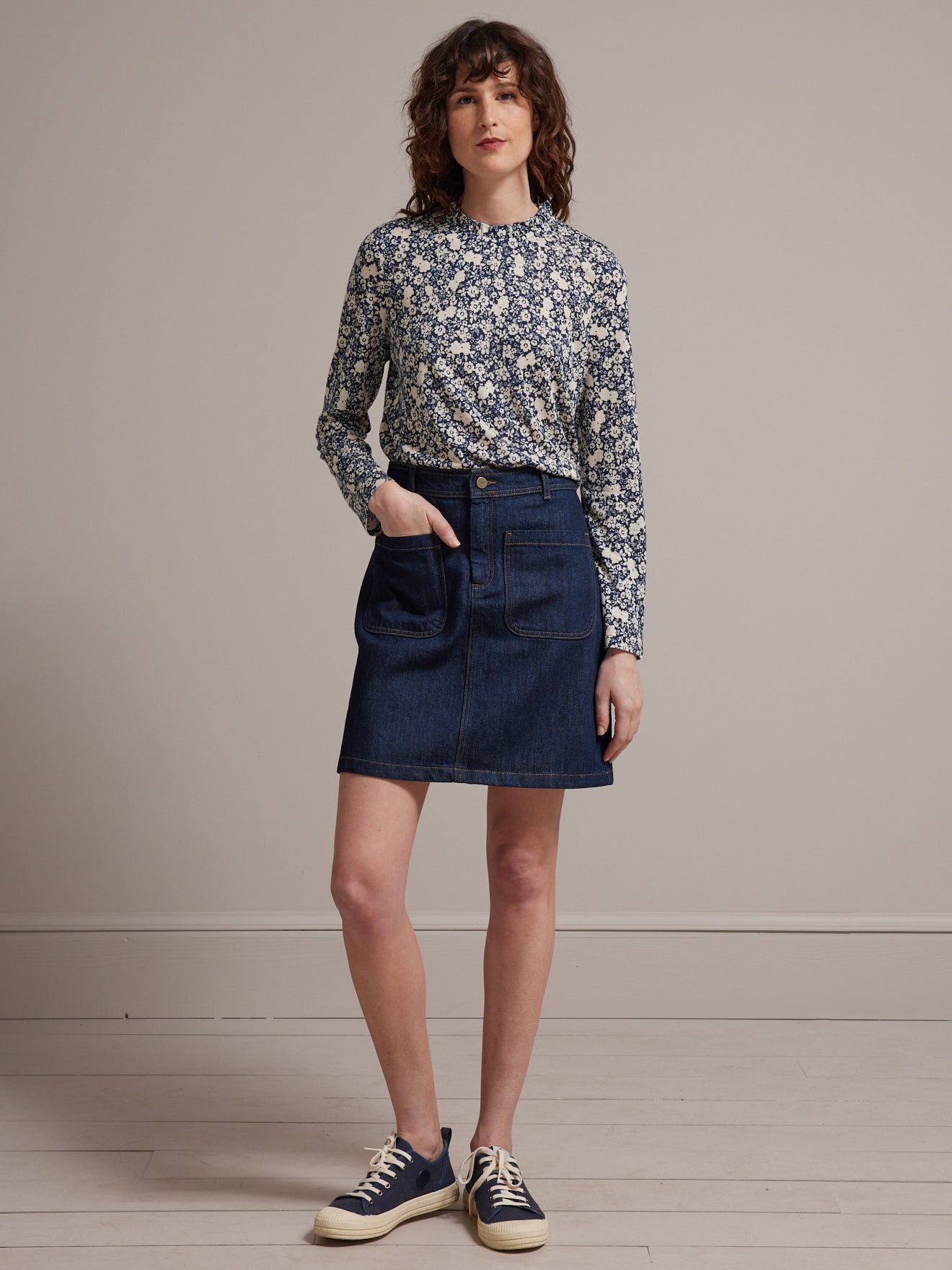 T-shirt imprimé femme lin et viscose
