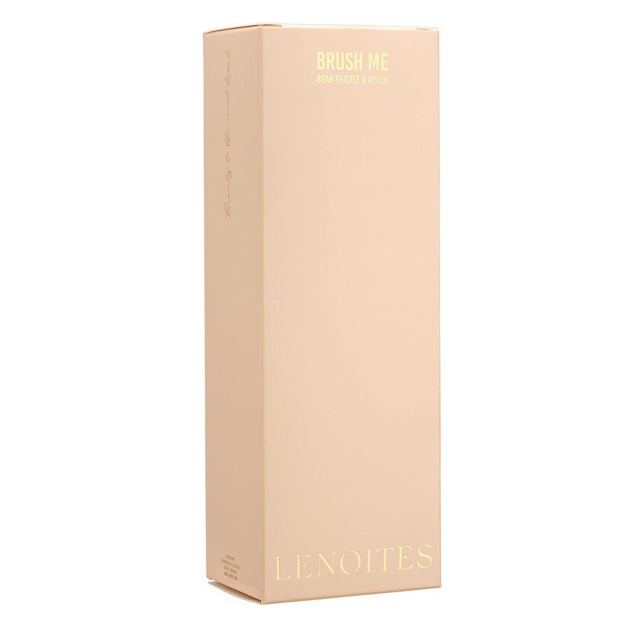 Lenoites Hair Brush Wild Boar with Pouch and Cleaner Tool Blush