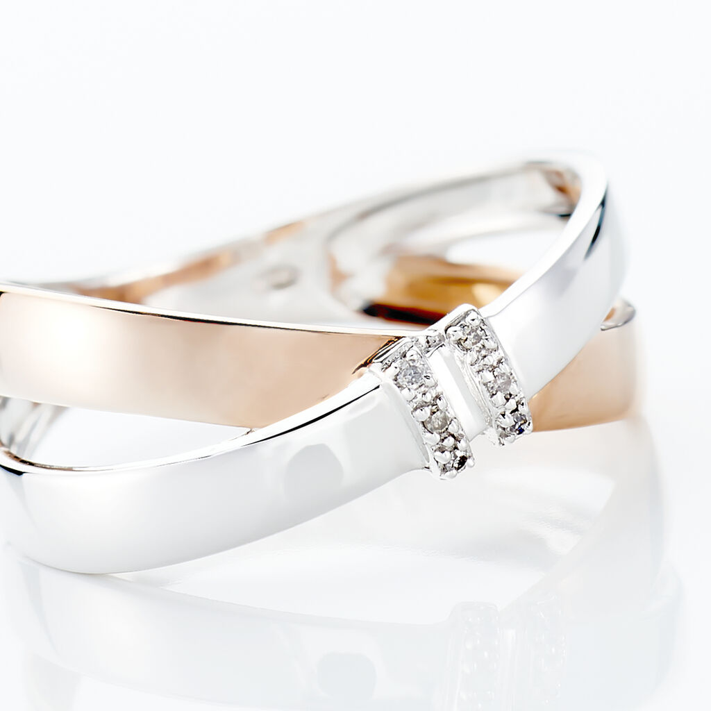 Bague Tonnia Or Bicolore Diamant