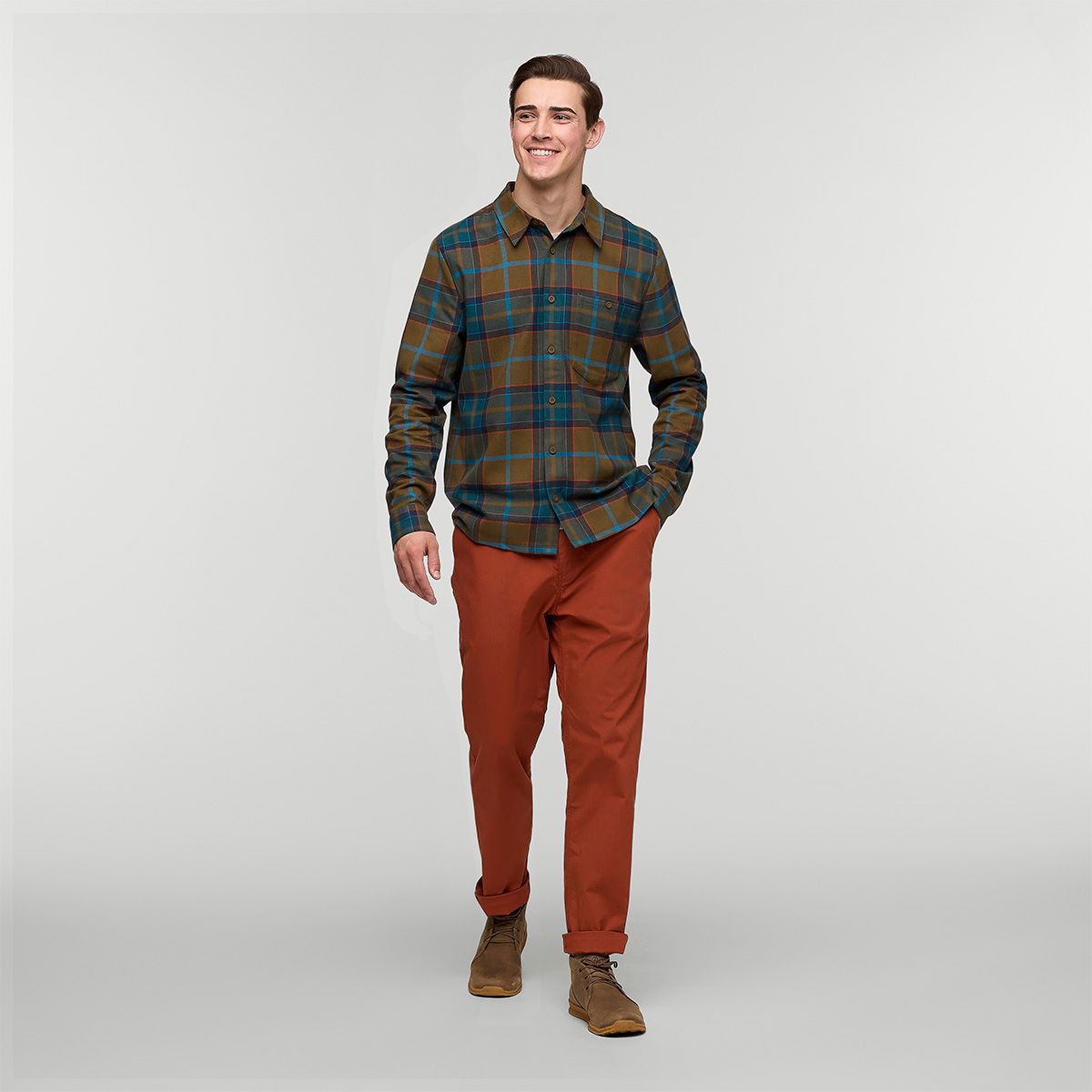 Cotopaxi Quedo Flannel skjorte, herre (Live Oak Plaid)