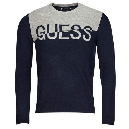 Guess - ALEX LS CN LOGO SWEATER - Marine