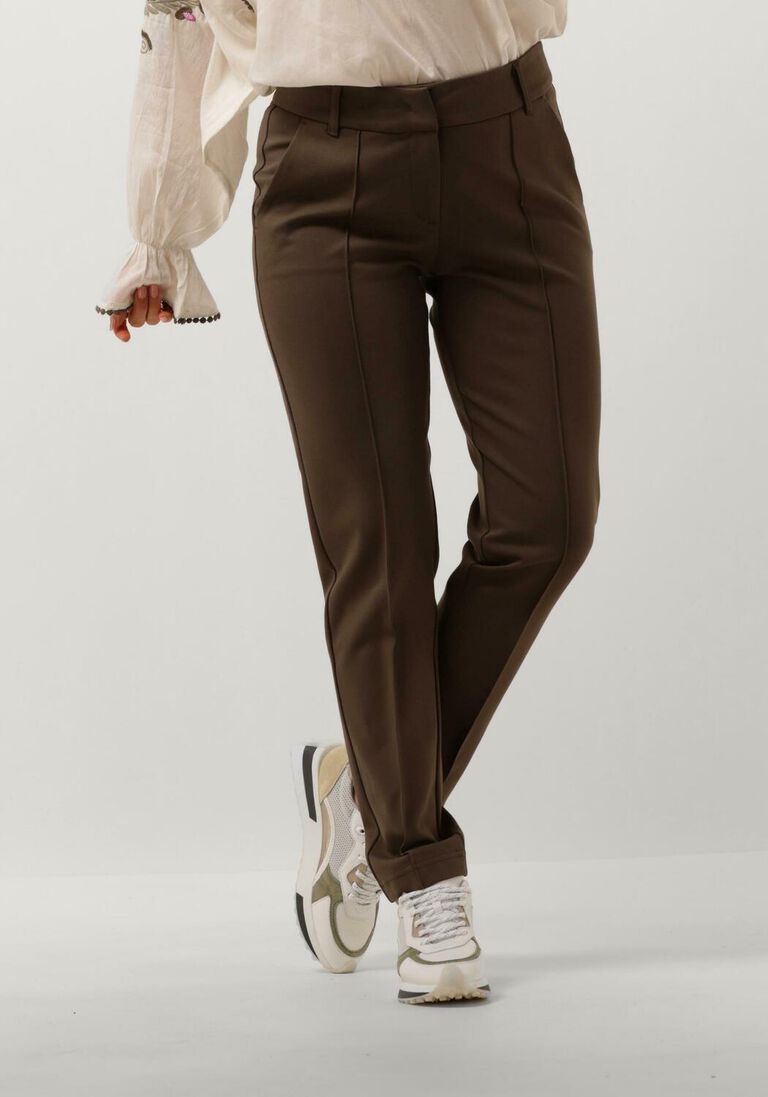 SUMMUM groene summum flared broek trousers punto milano