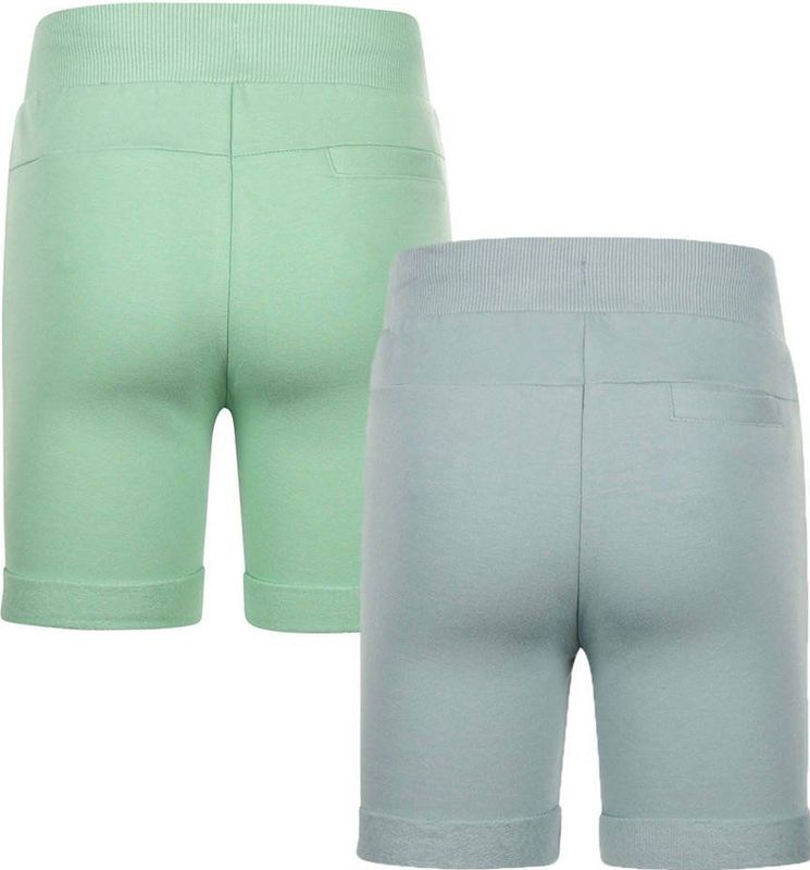 Koko Noko Sweatshort - Grijsblauw/Mintgroen - Katoen/Elastaan - Set van 2