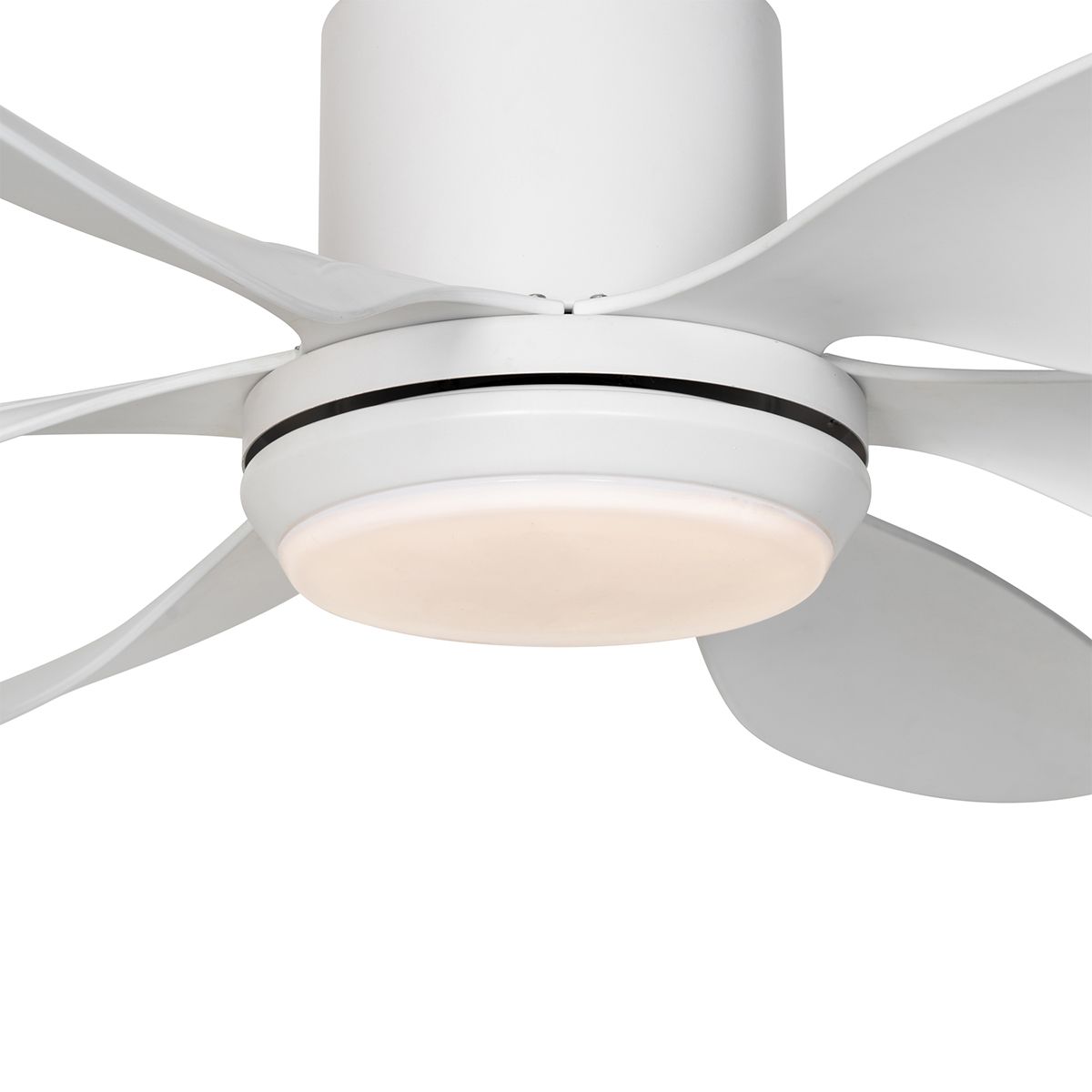 Plafondventilator wit 137cm incl. LED dimbaar met afstandsbediening - Tak
