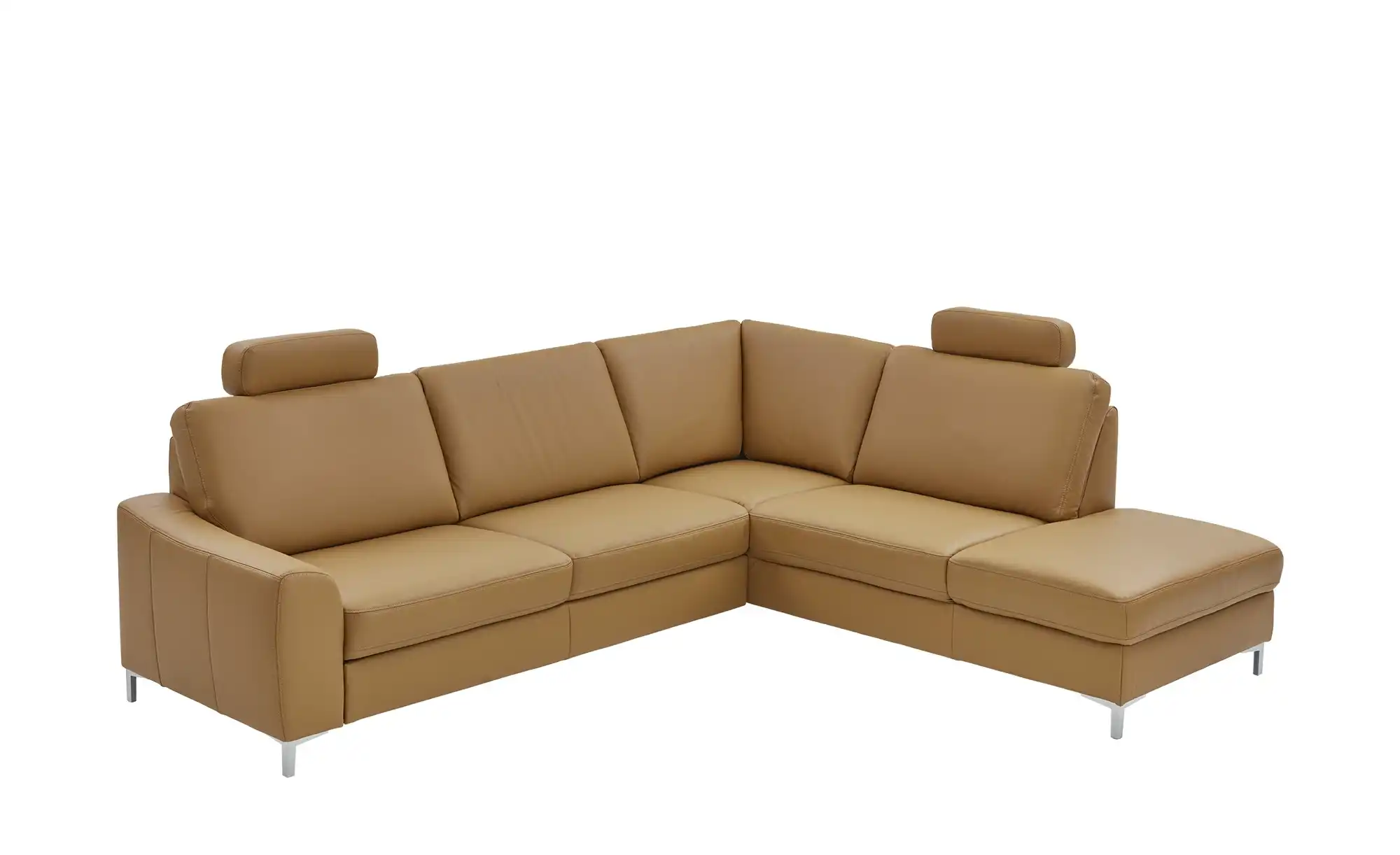 meinSofa Ecksofa mit Sitz und Rückenlehne aus Echtleder Lea