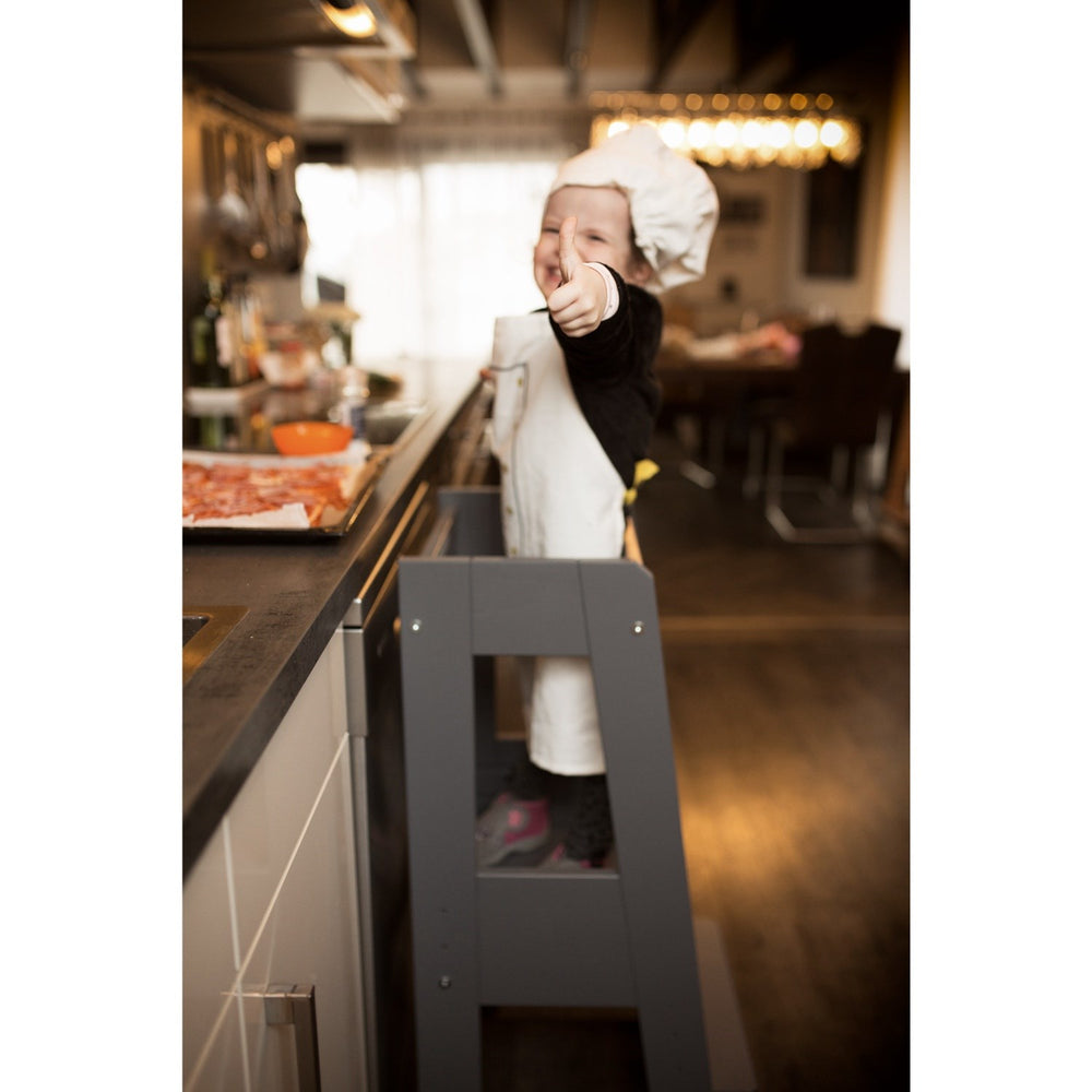 Køb tiSsi® Grey Laquer Felix Læringstårn Massiv Bøg