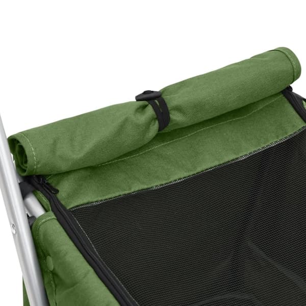 vidaXL Hundevogn sammenleggbar grønn 100x49x96 cm linstoff
