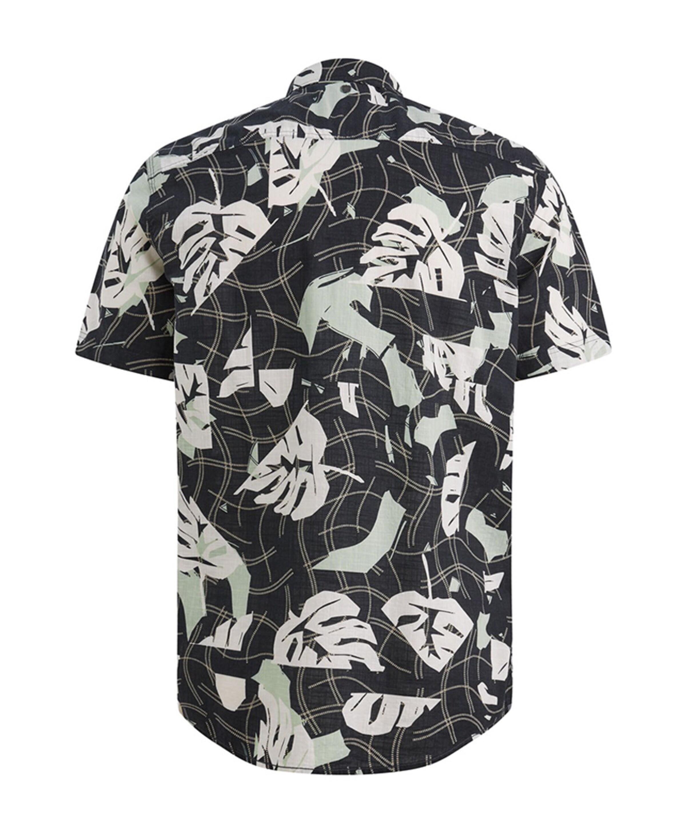 PME Legend Heren overhemd korte mouw blauw