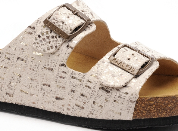 Plakton mules et sabots plats femme cp beta beige