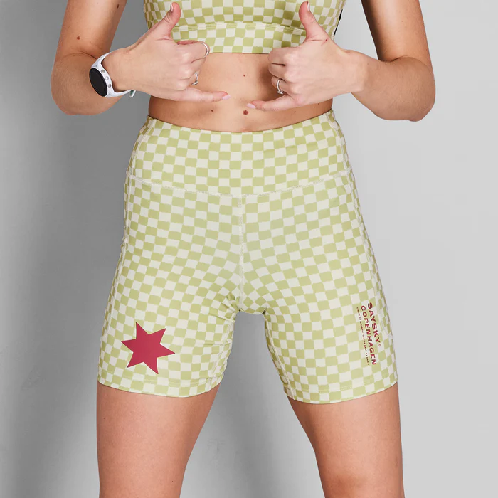 saysky combat short tight 7 dame 1034 checker
