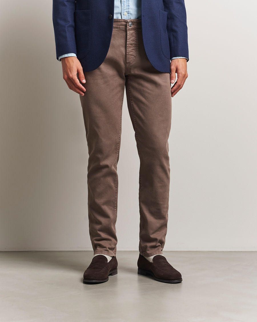 Brunello Cucinelli Slim Fit Bull Denim Pants Light Beige