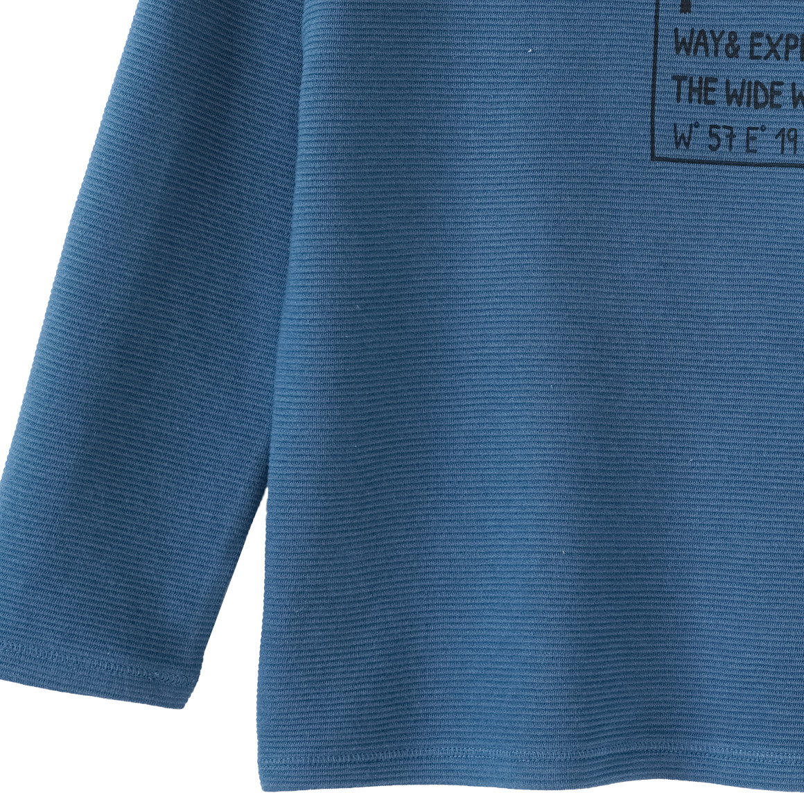 Topolino Jungen Langarmshirt mit Rippstruktur dunkelblau