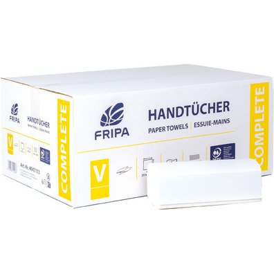 Fripa Essuie-mains COMPLETE, 250 x 230 mm, pli en V, blanc