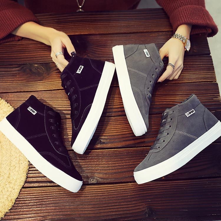 Solejoy - Hoge sneakers met veters van imitatiesuède