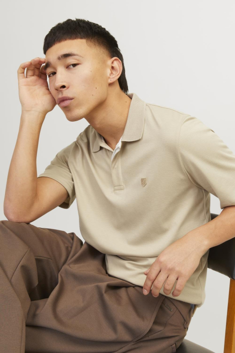 Jack & Jones beige heren polo