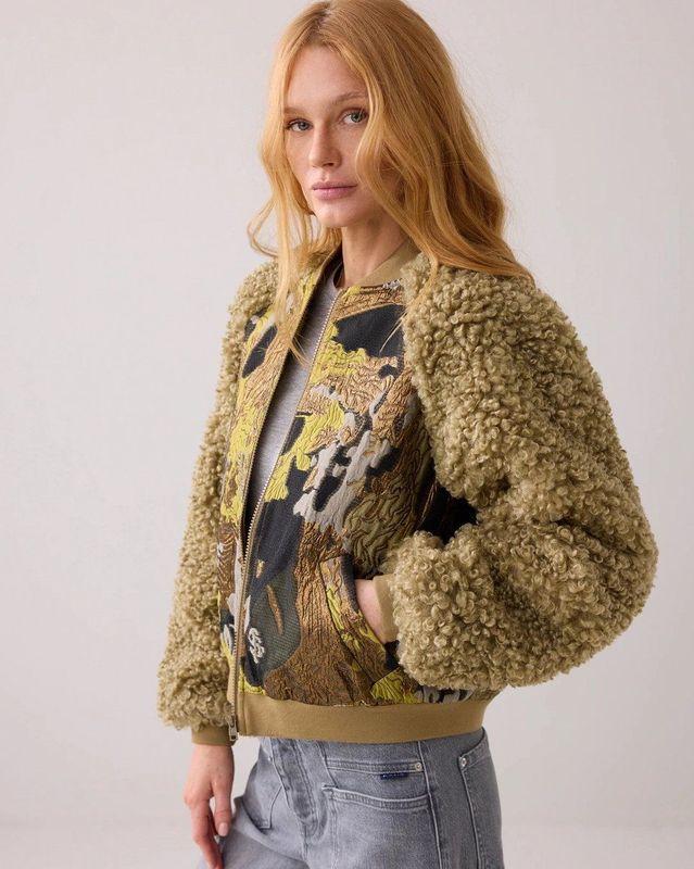 Summum - 1s1204-12298 - Bomber Jas - Jacquard - Licht Gewatteerd