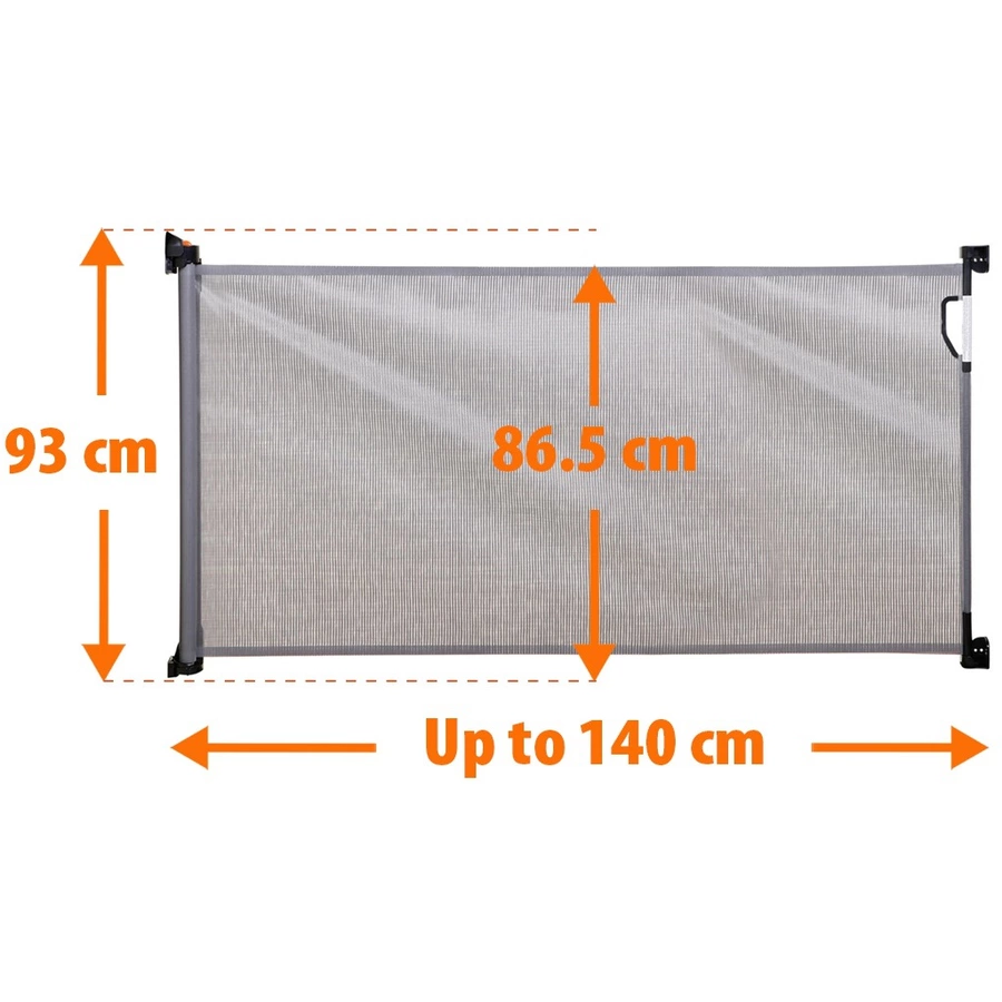 Dreambaby® einziehbares Türschutzgitter, Grau