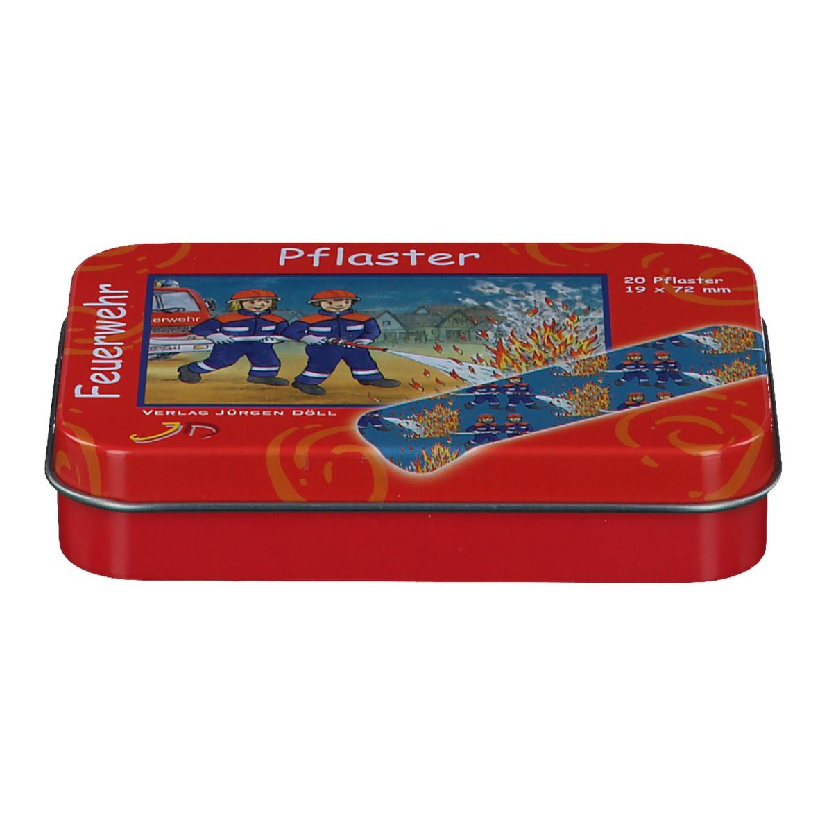 Feuerwehrpflaster 19 x 72 mm in Sammeldose