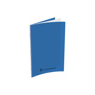 Conquérant Sept - Cahier polypro 24 x 32 cm - 192 pages - grands carreaux (Seyes) - bleu