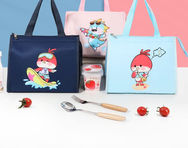 Schooltijd - Cartoon geïsoleerde lunchtas (verschillende ontwerpen)